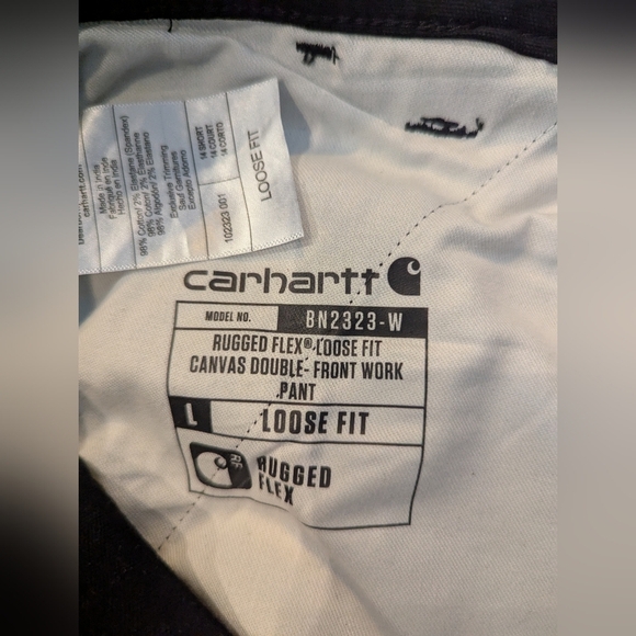 Carhartt Women's Rugged Flex Canvas Double Front Work Pants Size 12 or 14 Short - Picture 13 of 17